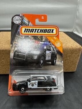 2020 Matchbox #48 MBX City 2016 Ford Interceptor Utility Black Highway Patrol